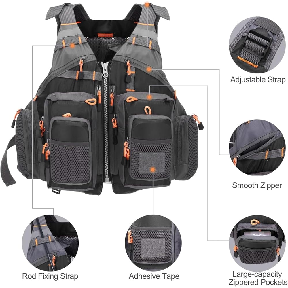 釣り好き必見！CAPELAND×ZESTEC 浮力材入り多機能ライフジャケット 楽天市場】ライフジャケット フィッシングベスト 多機能 大人用